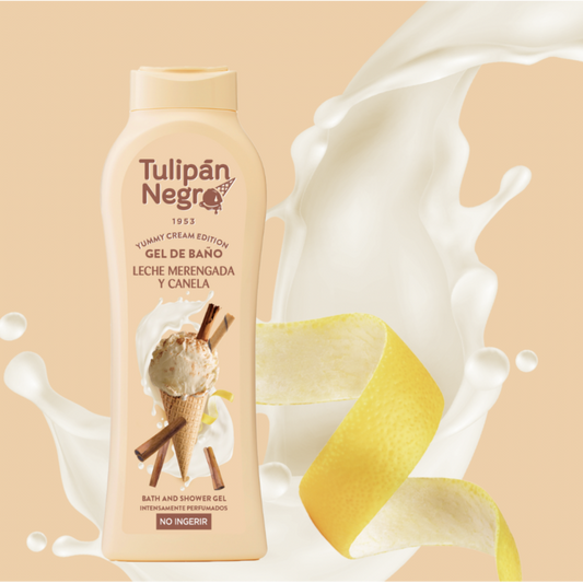 GEL DOUCHE TULIPAN NEGRO YUMMY CREAM LAIT MERINGUÉ CANNELLE